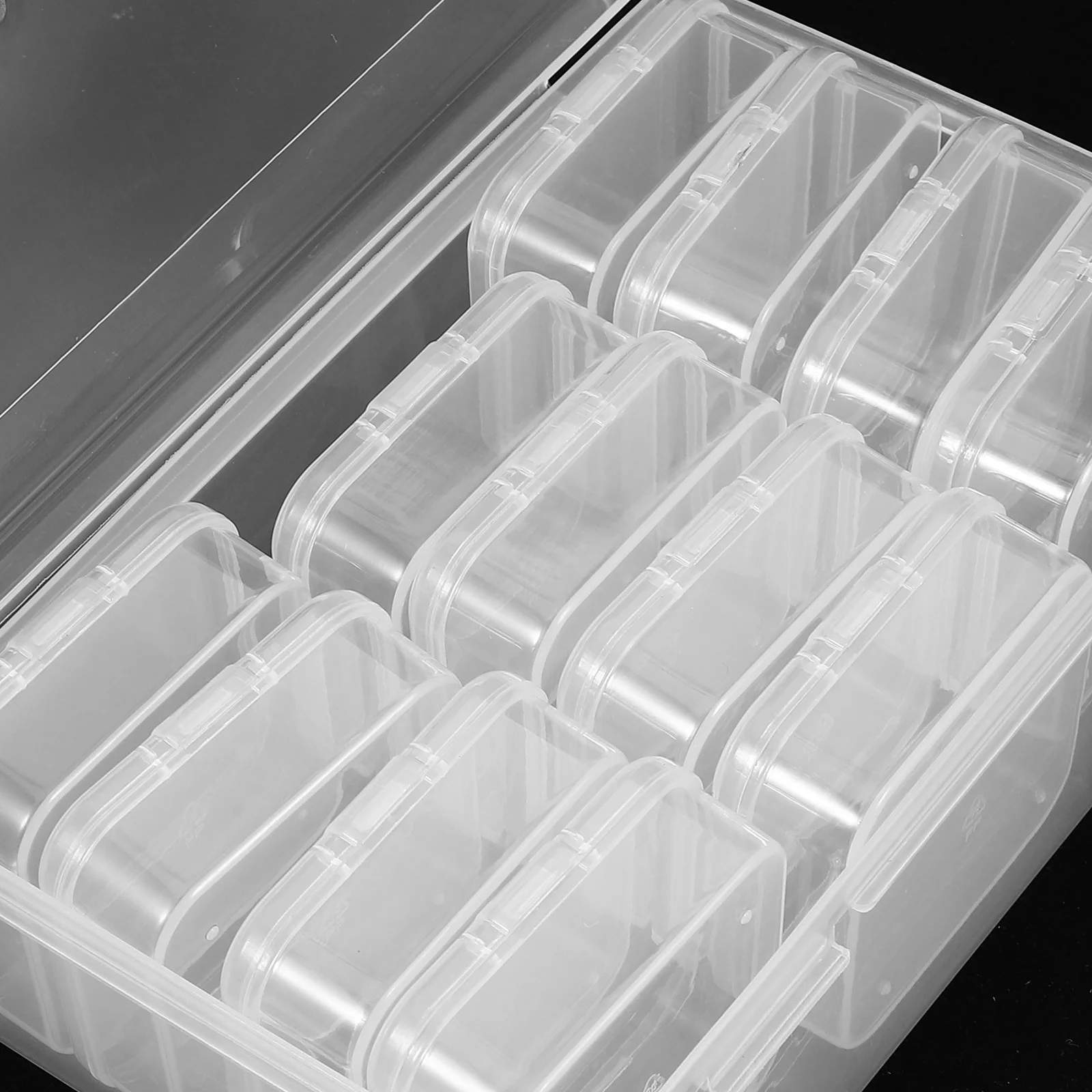 

1 Set Mini Jewelry Storage Box Beads Organizer Case Small Ear Backs Holder Rings Plastic Container Travel Home Office Sundrys