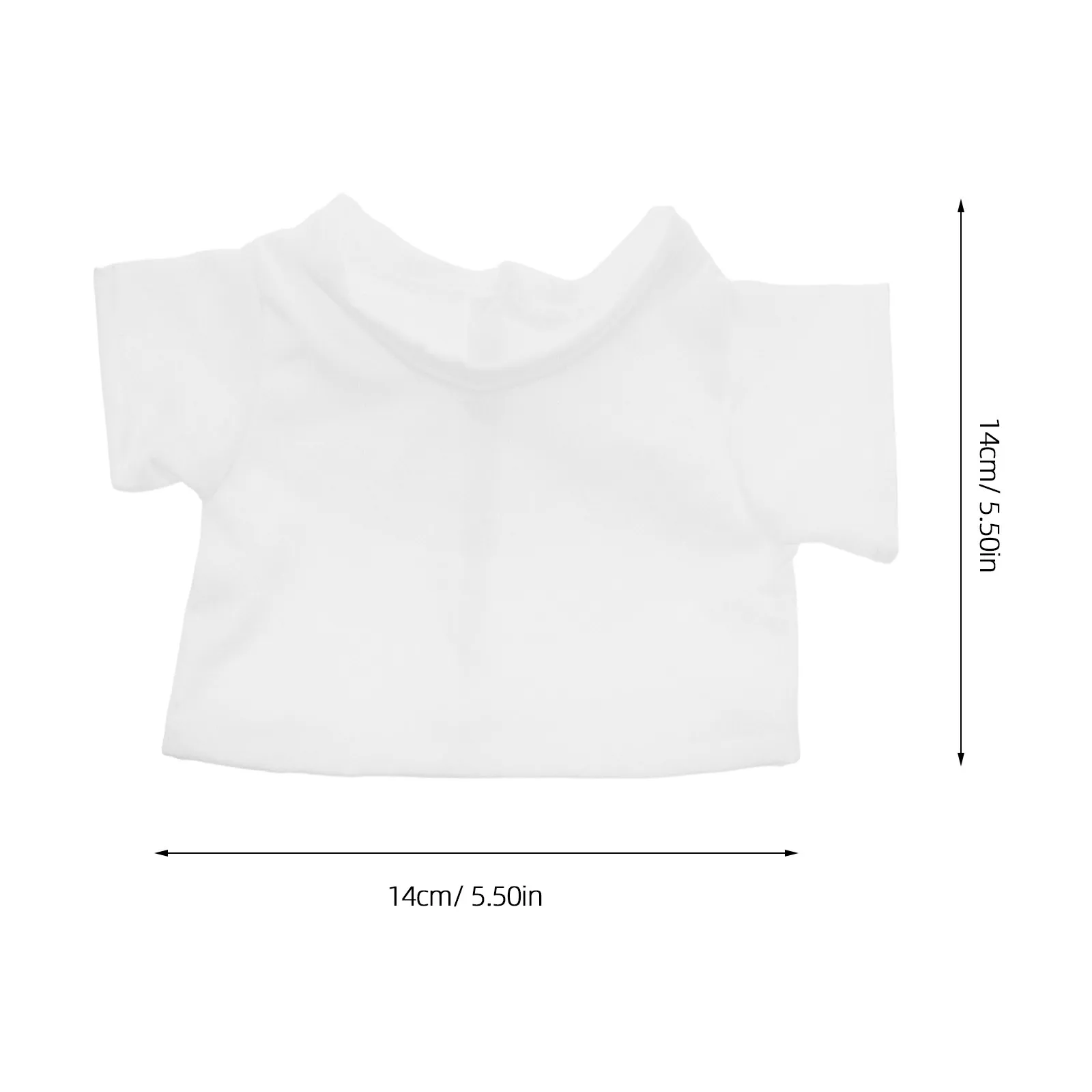4Pcs Stuffed Animal T Shirts Blank White Soft Bear Clothing Set Basic Bears Shirts Mini Bear Clothes for Sublimation