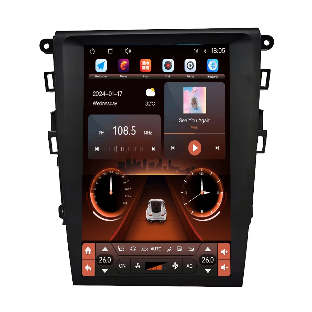 

ZAIQU Car Frame New Hot Sale Frame Stereo Navigation GPS Android Car Radio Bracket Frame for FORD MENDEO Fusion MK5 2013- Manua