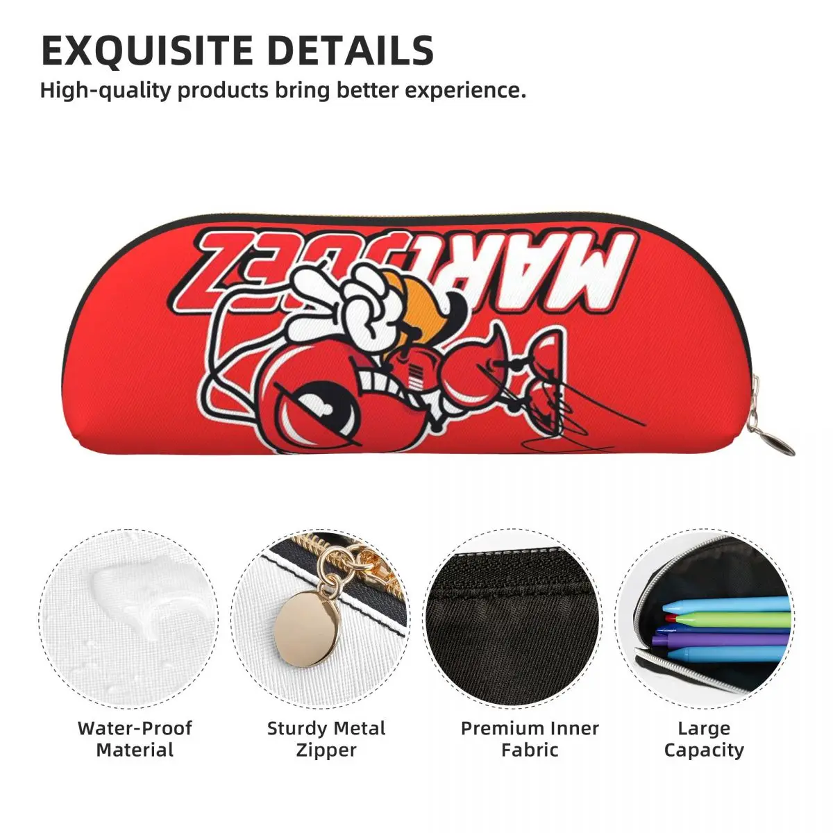 دراجة نارية مارك ماركيز 93 مقلمة حامل قلم تخزين لوازم مكتبية تخزين كبير صندوق القلم حقيبة أقلام رصاص لمدرسة الأطفال