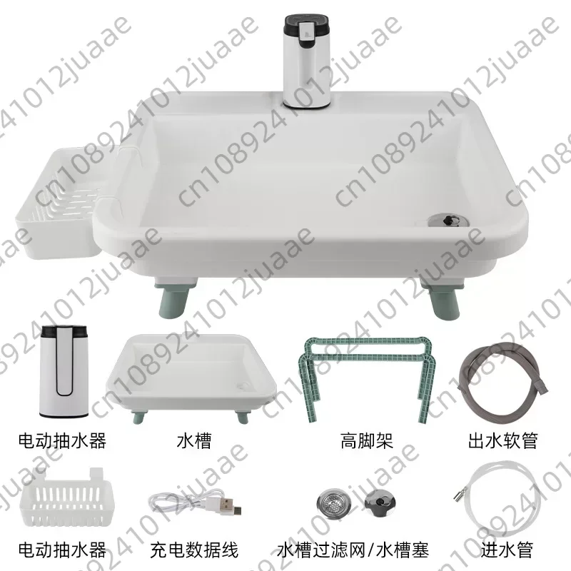 Large Capacity Camp Sink with Detachable Faucet for Washing Food and Dishes Outdoor Utility