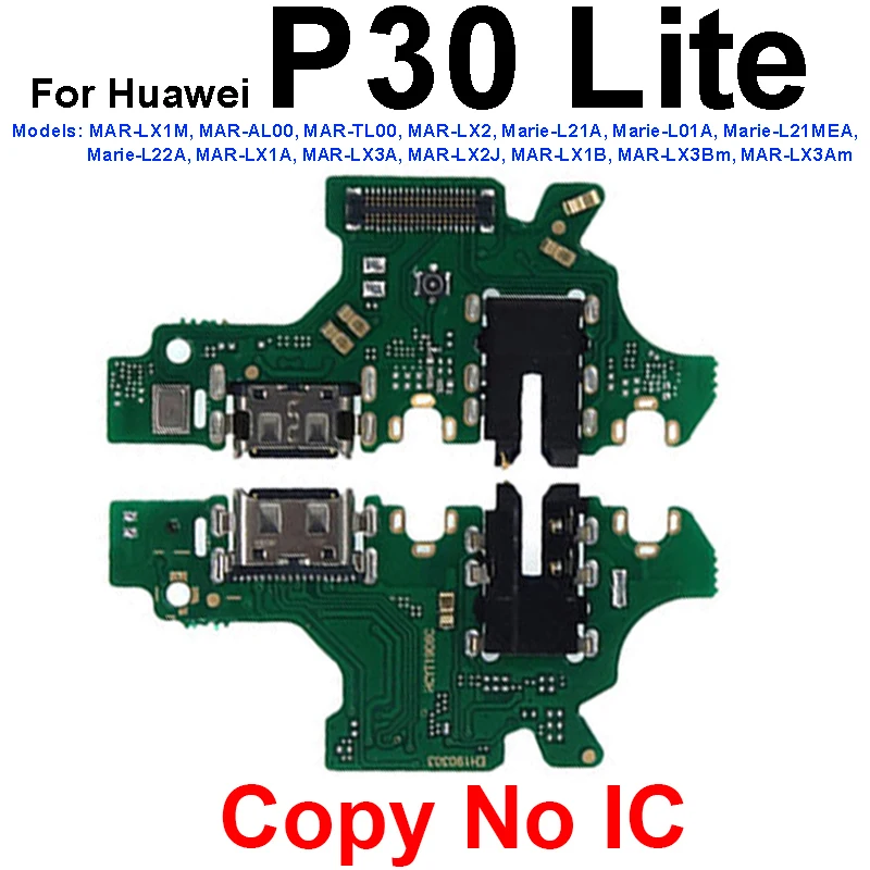 USB Charger Board For Huawei P8 P9 P10 P20 P30 Pro Plus Lite 2017 USB Charging Port Dock Connector Flex Cable Parts