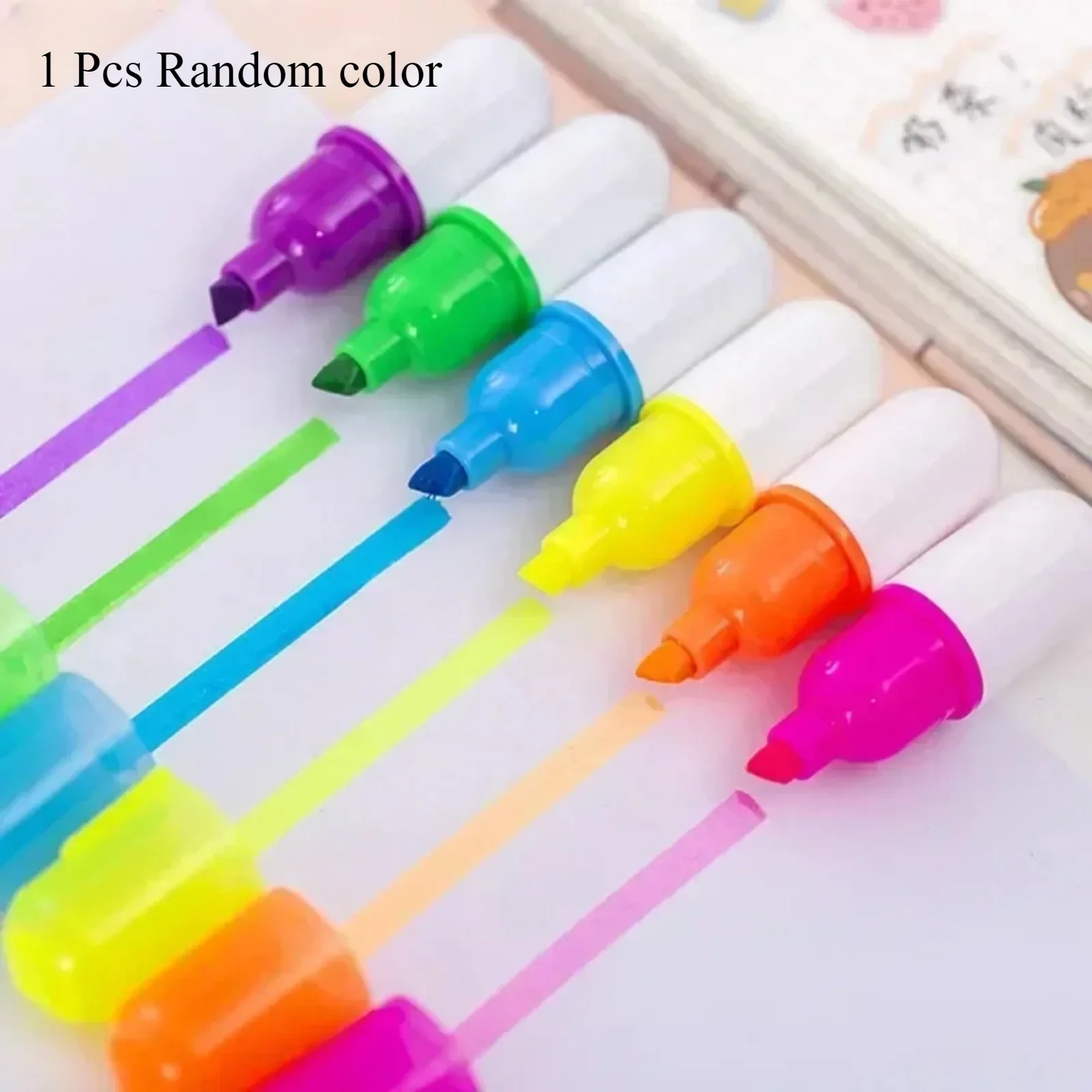 1pc Creative Pill Shape Mini Colorful Candy Color Highlighters Promotional Markers Gift Stationery Color Pen