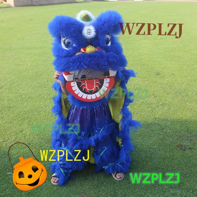 Halloween Party 12 inch Lion Dance Costume pants Pumpkin Lantern Candy box 3-5 Age Child Performance Sport Outdoor Stage  Event