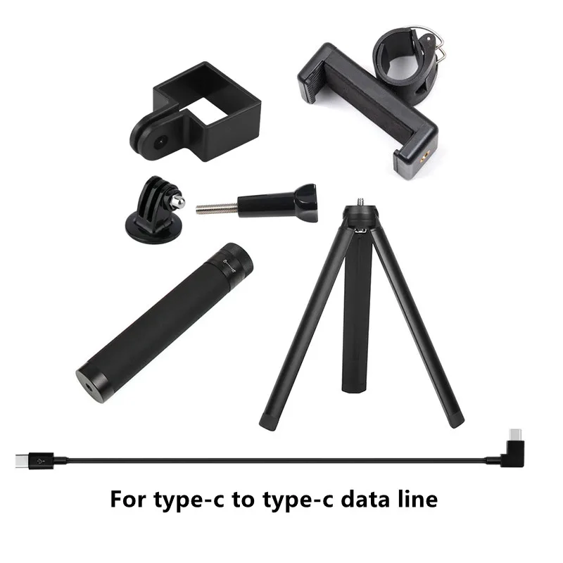 7in1 كاميرا selfie عصا الحامل ثلاثي الأرجل محول مع 1 متر كابل نقل بيانات كابل ل DJI oomo جيب/DJI جيب 2 gimbal اكسسوارات
