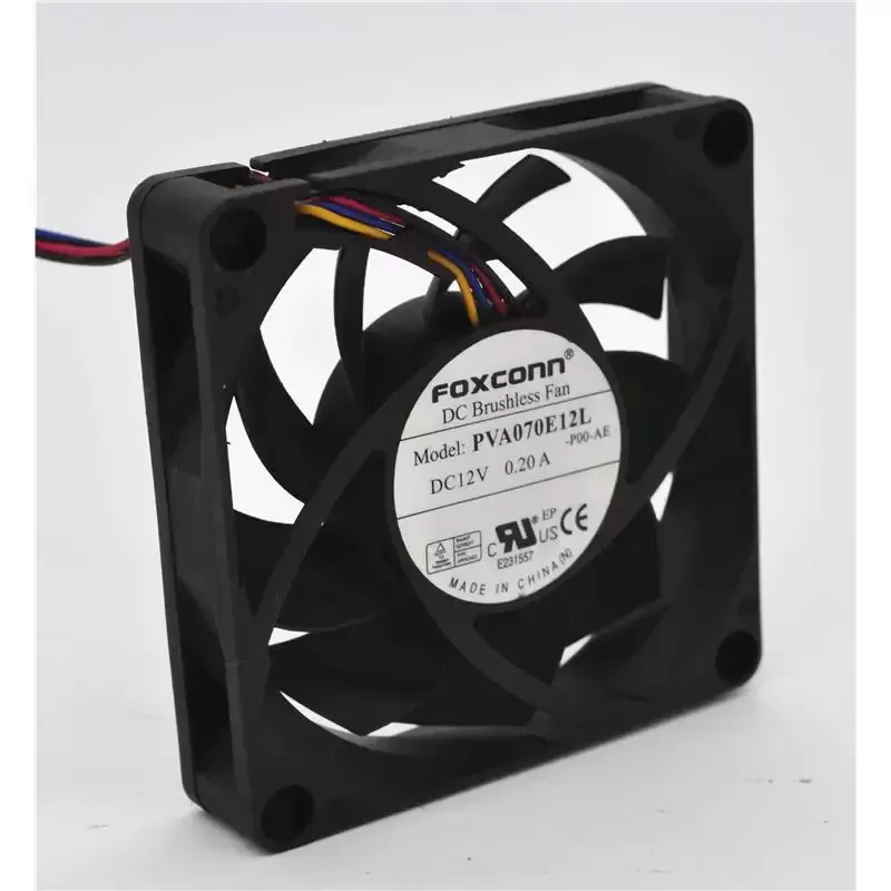for Foxconn PVA070E12L 7015 7CM 12V 0.20A Hydraulic Bearing 4 Wire PWM Speed Control CPU Cooling Fan