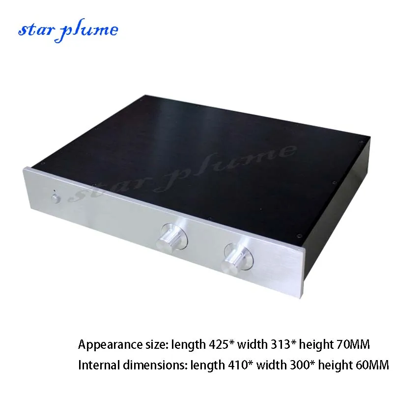 CJ0010-WA12 All-aluminum Casing Tube Machine/Preamp/DAC/Power Amplifier Chassis (425*312*70) Aluminum Shell Chassis DIY Shell