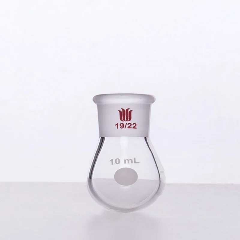 SYNTHWARE Thick walled eggplant shaped bottle, 5mL10mL25mL50mL100mL, High strength, Heavy wall, Borosilicate glass flask, F31