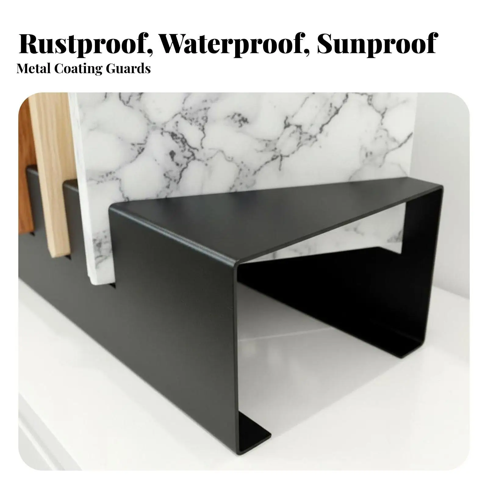 10 Slot Tile Display Rack Iron Countertop Sample Holder for Ceramic Flooring Marble Wood Modern Minimalist Design