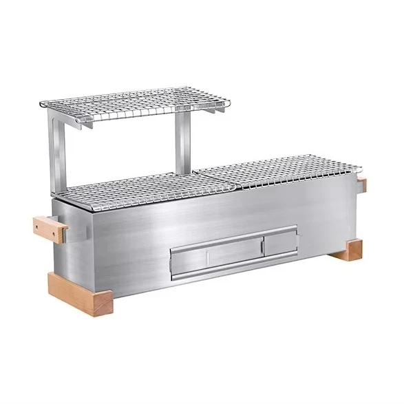 Stainless Steel BBQ Grill Set, Portable Charcoal Camping Stove, Outdoor Cooking Equipment with Tools for Backyard Party Family