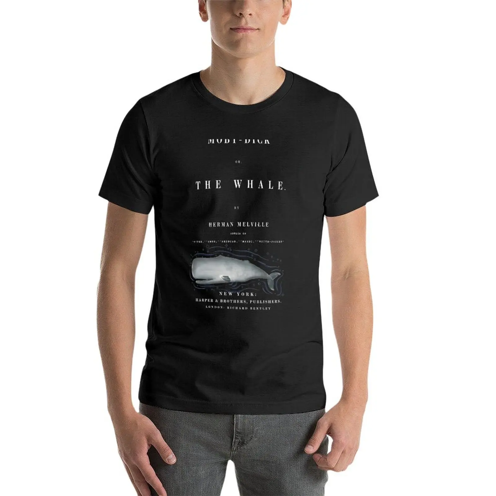 Moby Dick by Herman Melville T-Shirt summer tops oversized t shirt Personalized t-shirt shirts men