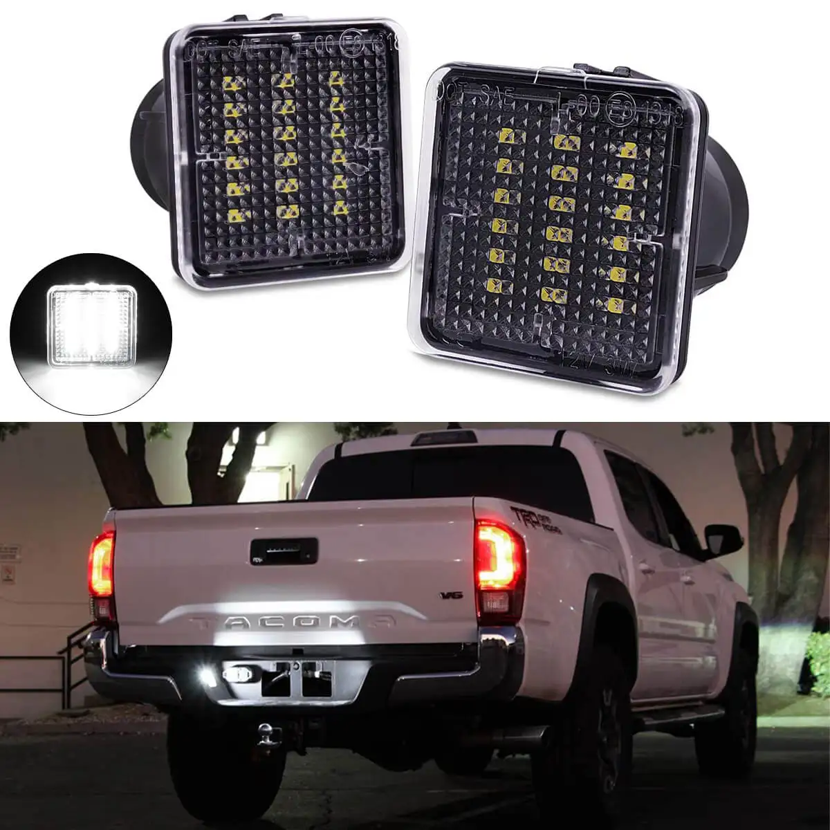 

2Pcs 6000K White LED License Plate Light Rear Tag Lamp Compatible For Tundra 2014 to 2021 & Tacoma 2016 to 2021