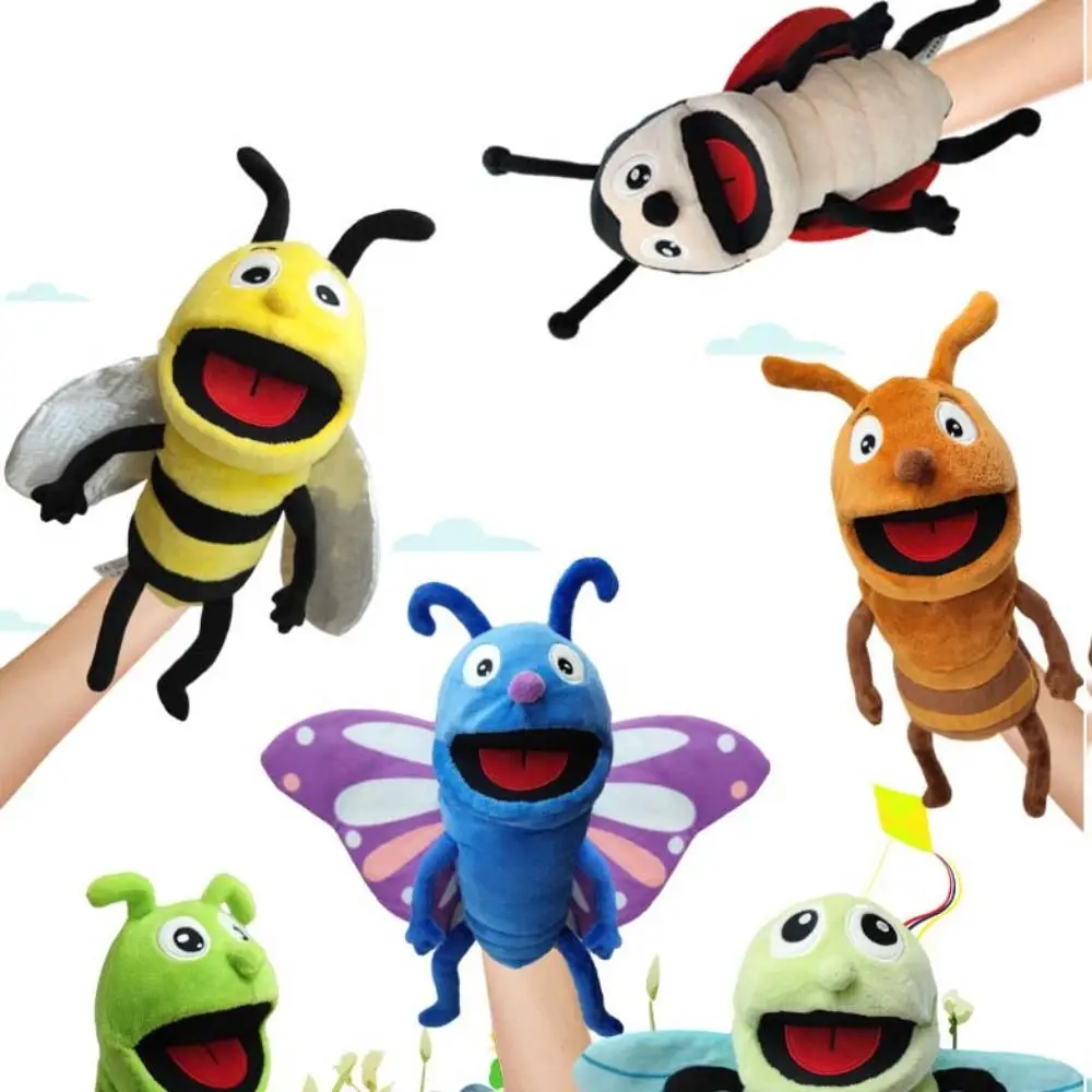 

Animal Hand Puppet Plush Toy Hand Puppet Telling Story Dolls Toy Cute Plush Bees Ladybugs Dragonflies Educational Toys Kids Gift