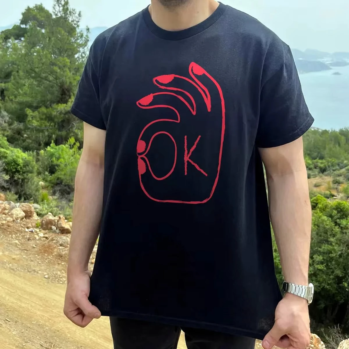 موافق لفتة الطباعة مضحك الجرافيك تيز للجنسين الرجال النساء فضفاضة القطن قصير الأكمام بلايز تيز الصيف Crewneck قمصان عادية #3