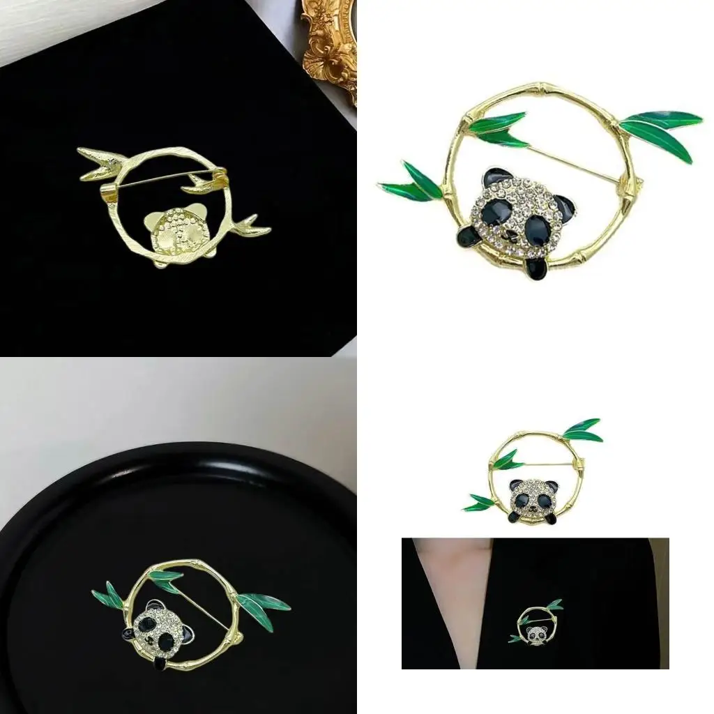 

A52E Multipurpose Panda Bamboo Pin Adds A Touch Of Elegant To Stylish Outfits
