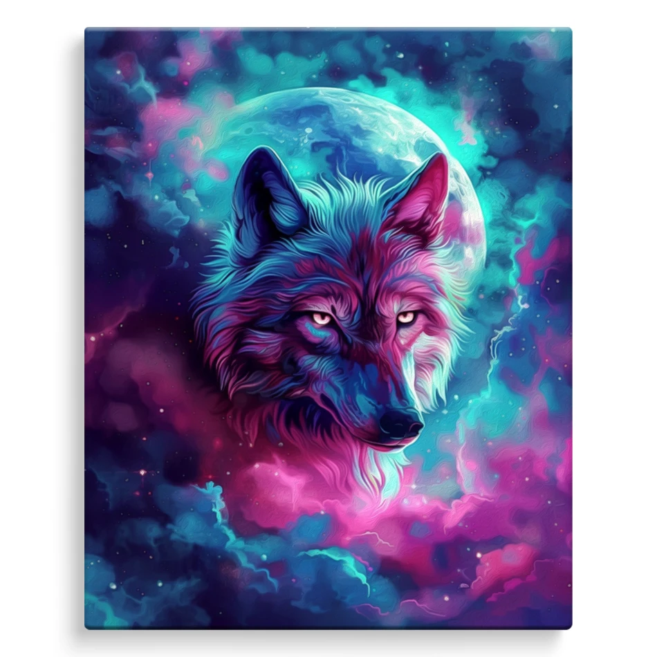 SDOYUNO-Painting Paints By Numbers,Wolf Abstract Animals,Handicraft Handiwork Art,Acrylic Paints,Coloring For Adults,Digital,Oil