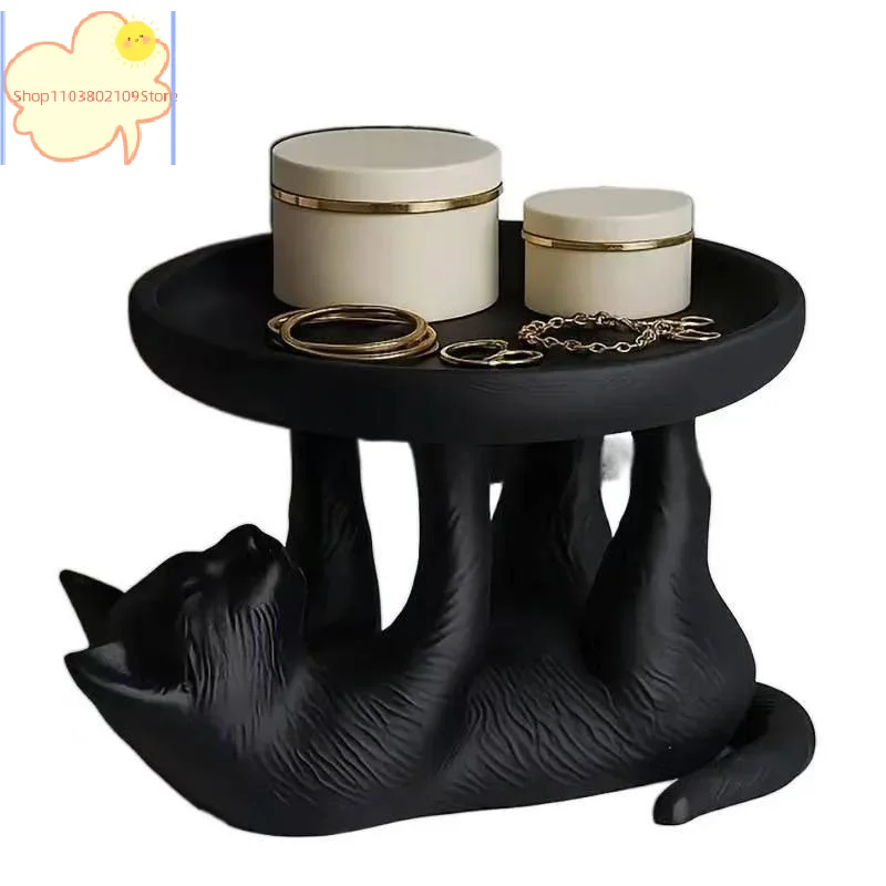 HTHT3D Printed Fun Cat Jewelry Tray, Playful And Cute Cat Design, Novel Style, Ideal For Desktop Organization