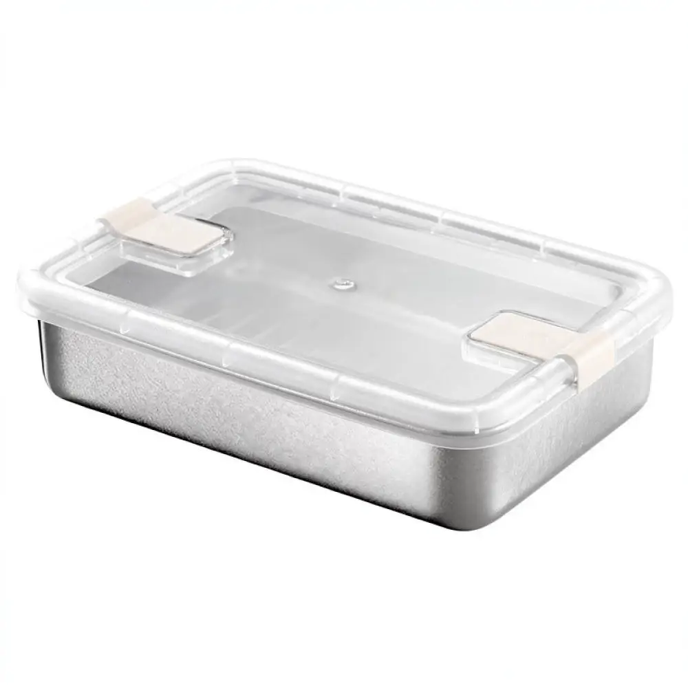 Rectangular Titanium Food Storage Box Airtight Sealed Fresh Container For Home Kitchen Refrigerator Organization Freezer Tool