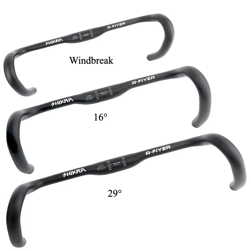 Gravel Bike Cross Off Road Bicycle Aluminum Dirt Bikes Cycling Handlebars Bend Horn Bar 31.8 Windbreak 360-555MM