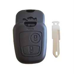 1pcs 2 Buttons Remote Key Shell Case for Peugeot 206 with NE73 Blade