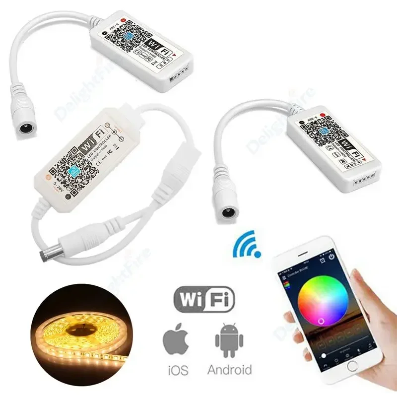 

Контроллер RGB Magic Home Mini RGB RGBW Wi-Fi Bluetooth Беспроводной светодиодный контроллер для 5050 2835 Светодиодная лента Функция синхронизации света