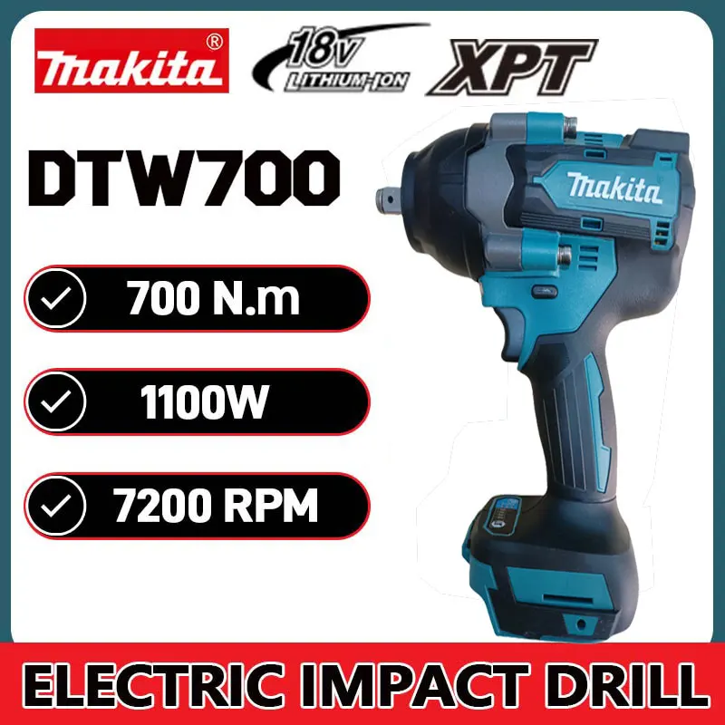 

Makita DTW700 18V Brushless Electric Impact Wrench Cordless Drill Screwdriver Large Torque Power Tools Torque Wrench New Makita