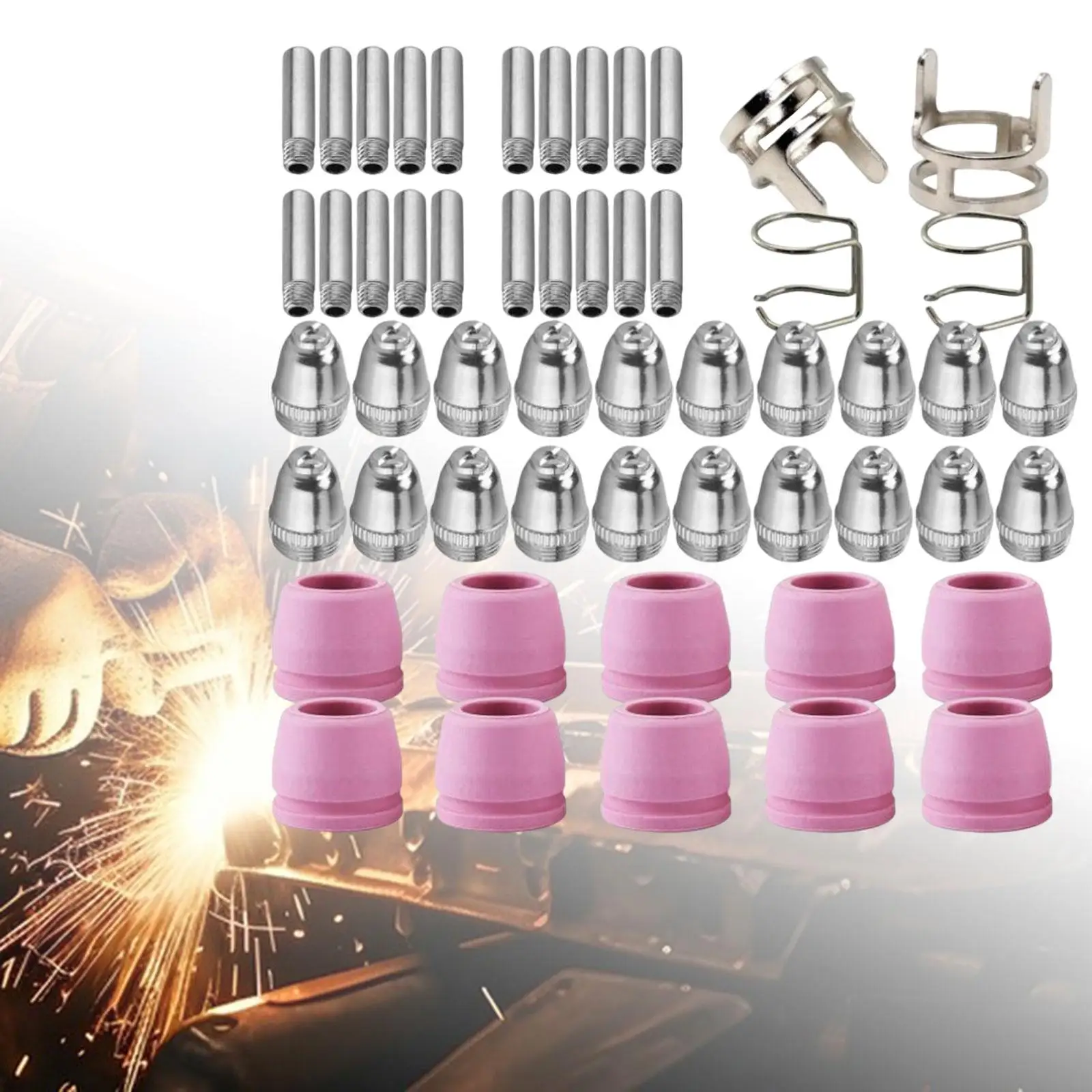 

Cutter Torch Consumables, Cutting Torch Tip Nozzles Consumables, Welding Accessories Ceramic Cap Nozzles Cups, for SG-55