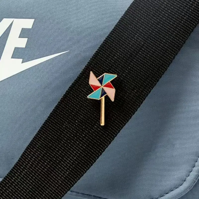 Mini Windmill Enamel Pin Brooch Backpack Lapel Girls Boys Power Badge Metal Jewelry Friends Gift
