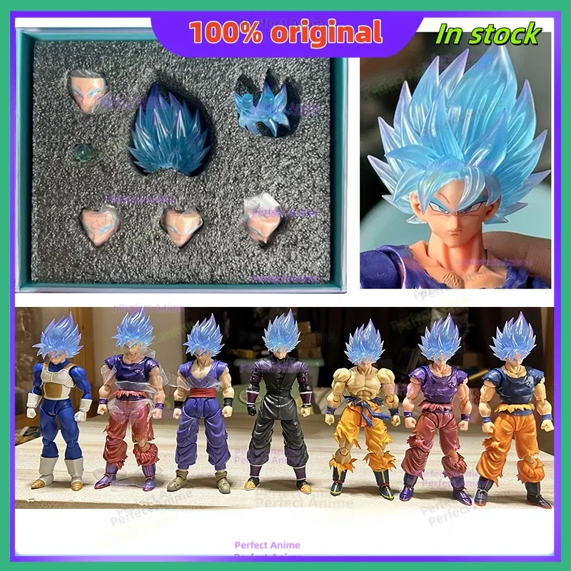 

In Stock Custom S.H.Figuarts Sanctions Of Justice SHF Son Goku Blue Headsculpt Accessories Fit Action Figures Toys Models