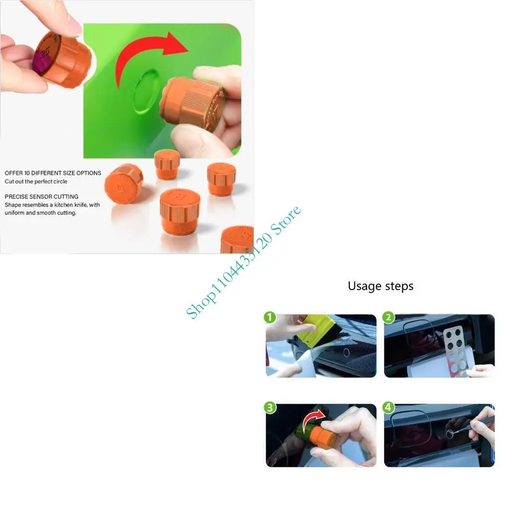 

0xxd 16-25 мм набор трафаретов диаметром для автомобильной пленки