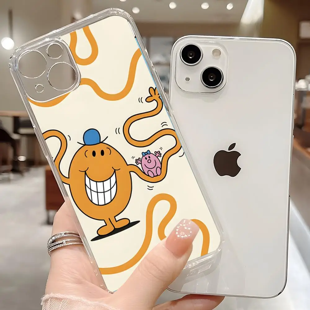 Mr Men L-little Miss Phone Case For Iphone 16 15 11 Pro Max 12 Mini 13 14 Xr Xs 6 6s 8 7 Plus Luxury Transparent Soft Cover