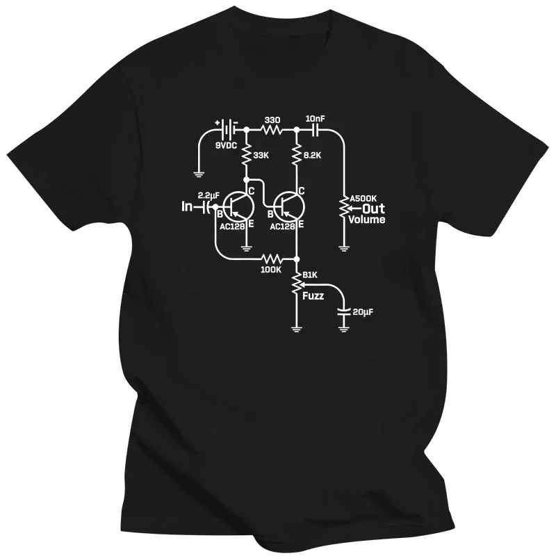 Футболка со схемой проводной схемой