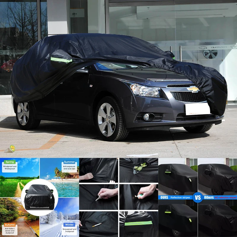

Всепогодные автомобильные чехлы для Chevrolet Cruze 6-в-1, водонепроницаемые, пылезащитные, УФ-защитные, снежные, устойчивые к царапинам, защита
