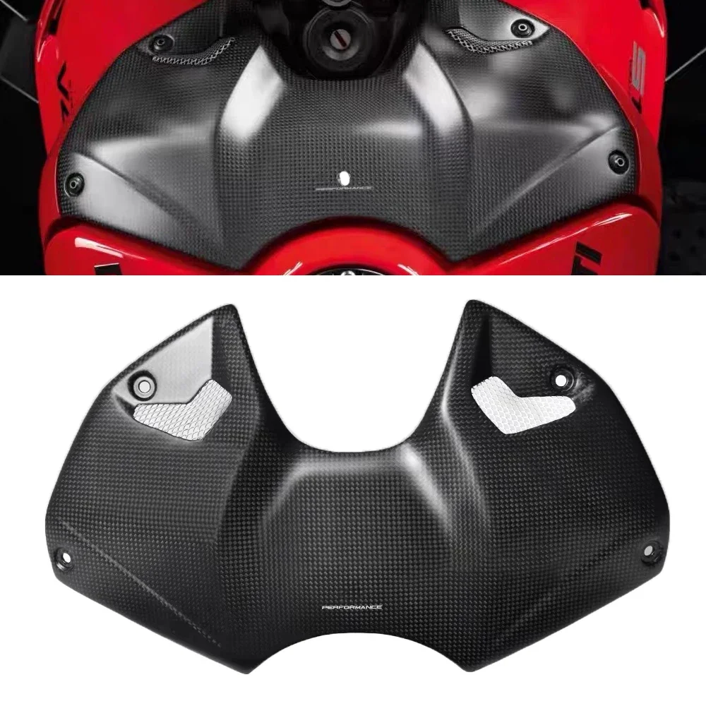 

Для DUCATI Streetfighter V4S 2023 2024 2025 крышка батарейного отсека из углеродного волокна Airbox обтекатель топливного бака модифицированная часть мотоцикла