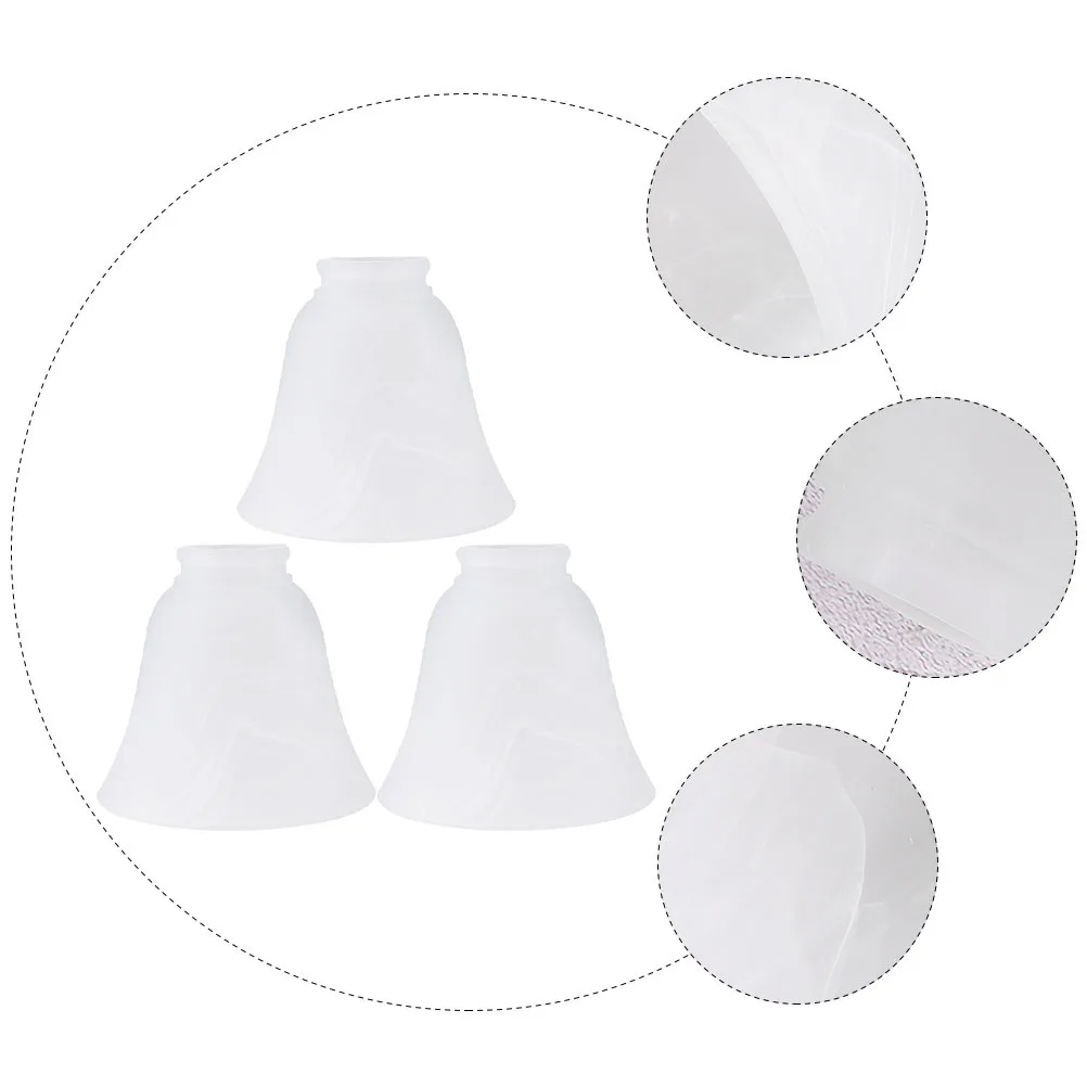 

3 шт., стеклянный абажур премиум-класса E27, матовая крышка для украшения спальни, гостиной, стеклянный абажур E27, интерфейсный абажур