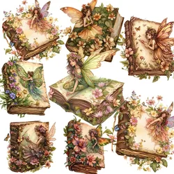 1 Set Colorful The Flower Elves in the Book Stickers Scrapbooking Decorative DIY Stationery Waterproof Journals Notebooks
