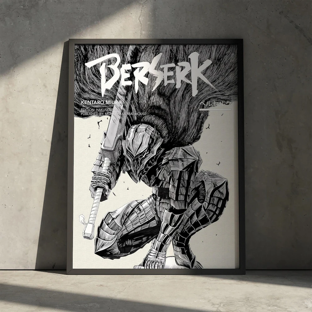 Retro Guts Griffith Anime Minimalist Wall Art Prints Home Bedroom Living Room Decor 1PC Unframed Manga Posters Canvas Painting