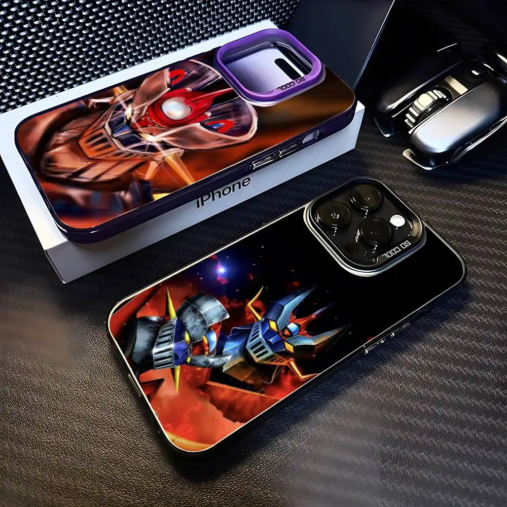 

M-Mazinger Z Anime Phone Case For iPhone 16,15,14,13,12,11,Mini,Pro,MAX Black Matte Shockproof Cover
