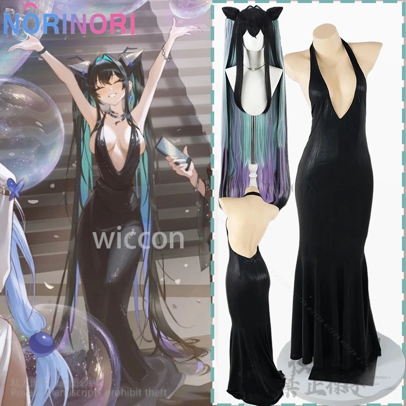 

Anime Game Nikke Little Cosplay Mermaid 2.5th Anniversary Costume Deep V Halter Backless Sexy Dress Elegant Evening Party Cos