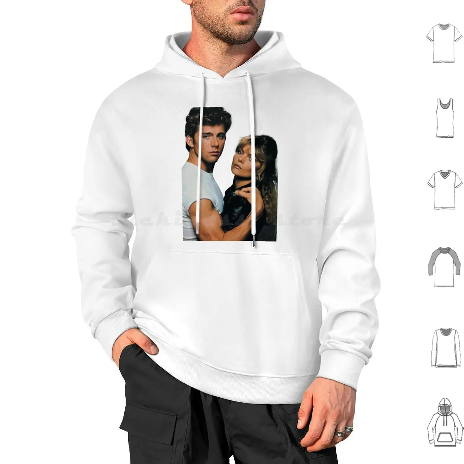 Grease 2 Michael And Stephanie Hoodies Long Sleeve Grease 2 Michelle Pfeiffer Lorna Luft Maxwell Caulfield Sequel Tab