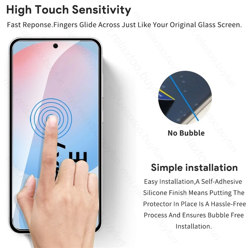 5-1 Stück 9H Premium Panzerglas für Samsung Galaxy S24 S24FE S25 FE S21FE S23FE Handy-Displayschutz Explosionsgeschützter HD-Film – Detail 7