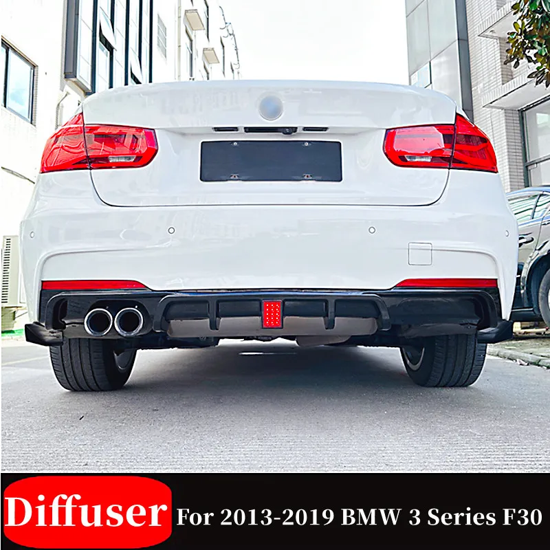 

Диффузор для заднего бампера BMW 3 серии F30 2013-2019, комплект для губ, полипропиленовые пластиковые черные Углеродные аксессуары для наружной тюнинга