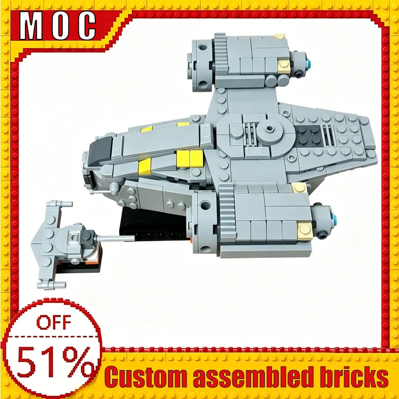 

421PCS The Crest Midi‑Scale‑Alternate Build Of 75440 AT War Series Starship MOC Model Building Blocks Assembly Educational Gift