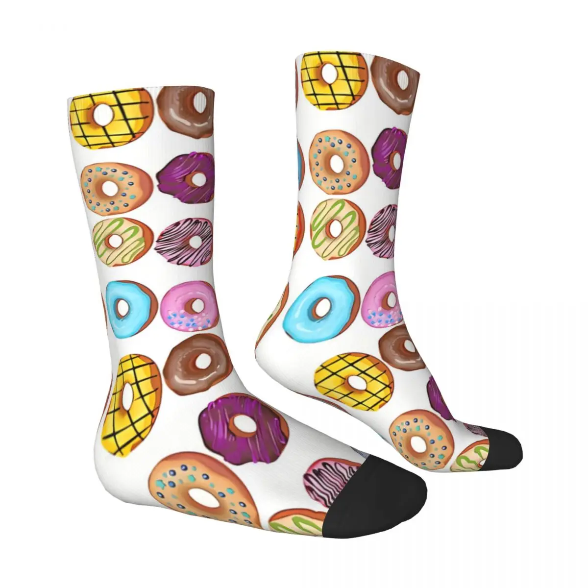 Funny Lovers Donut Dessert Socks Male Mens Women Summer Stockings Hip Hop