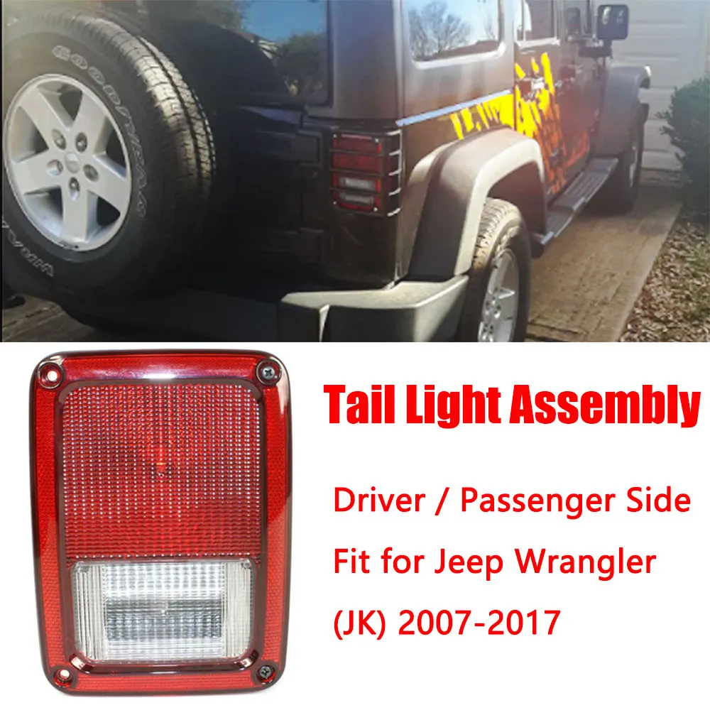 

Tail Light Assembly Left Or Right With Harness Fit For Jeep Wrangler JK 2007-2017 Passenger Side Or Driver Side