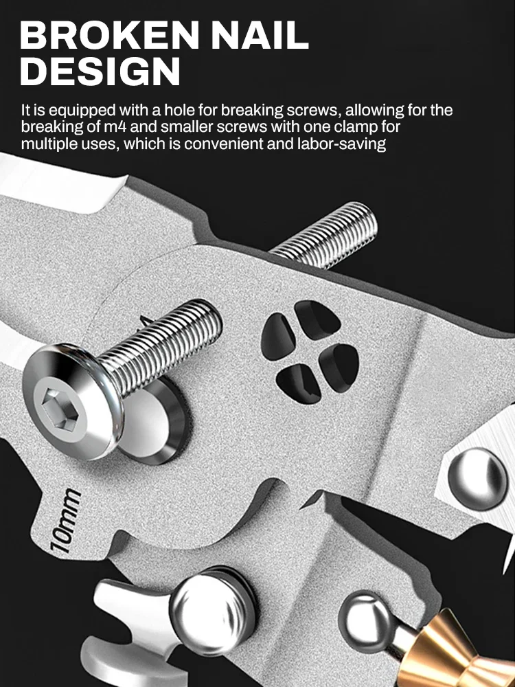 

Professional Multi-Function Pliers Hand Tool with Foldable Cable Cutter Wire Crimping Winder Striper for Home Repair