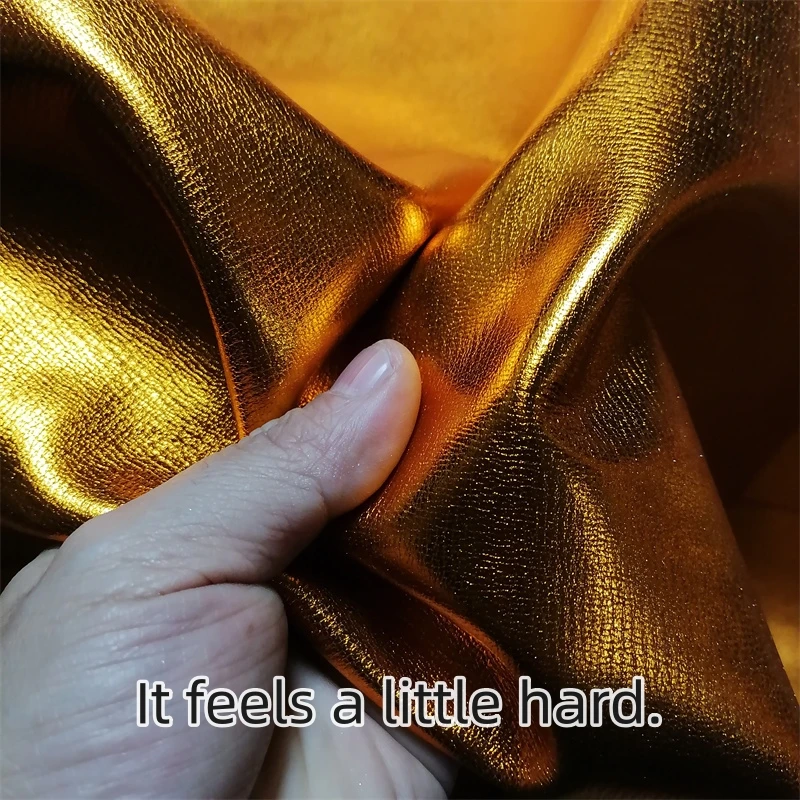 0.7/0.8mm Orange-Gold Sheepskin. Top-Grain Leather. Genuine Leather Fabric. DIY For Leather Matching. Whole Sheepskin