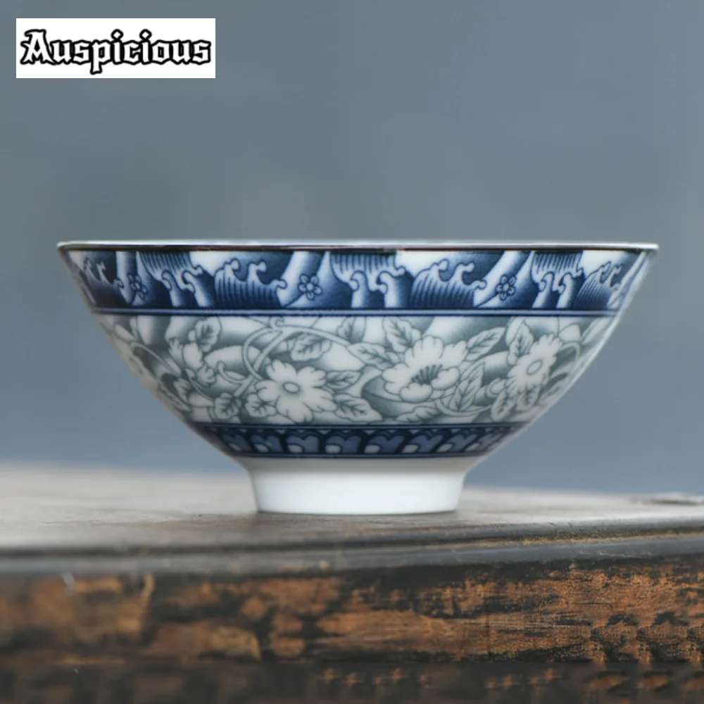 110ml Chinese Blue and White Porcelain Tea Cup Ceramic Teacup Tea Bowl Chazhan Anti Scaling Multicolor Master Cup Personal Cup