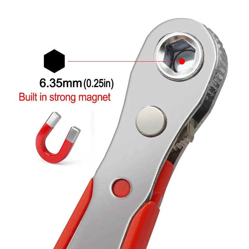 Ratchet Spanner Hexagon Torx Quick Release Socket Repair Tool Driver Allen Key Wrench Screwdriver Metal Flexible Shaft