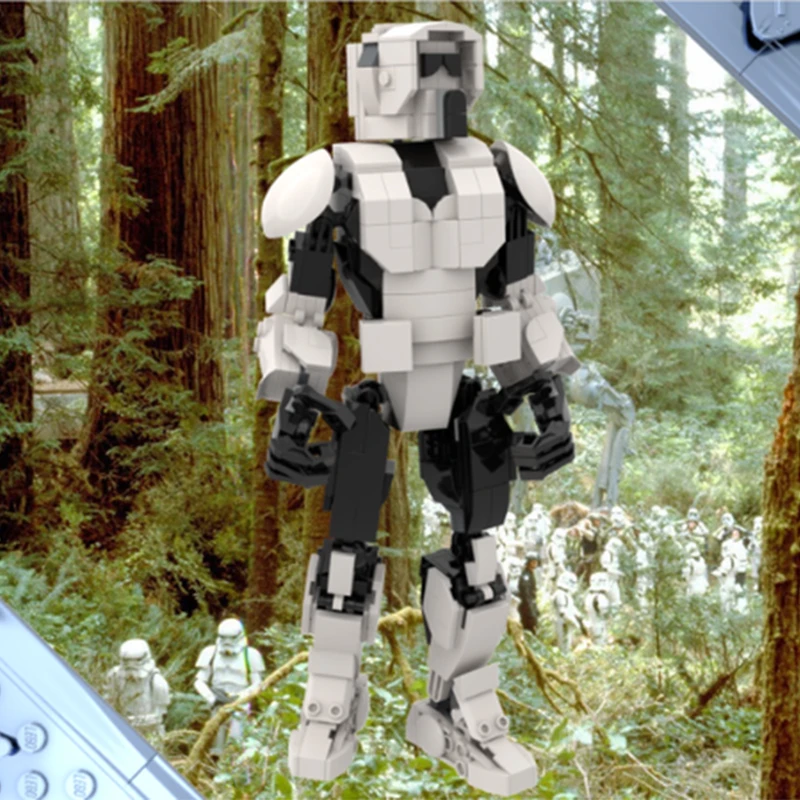 996pcs MOC Scout Trooper Buildable Figure Star Battle Ultimate Collector Series Model Building Blocks Display Creative Birthday
